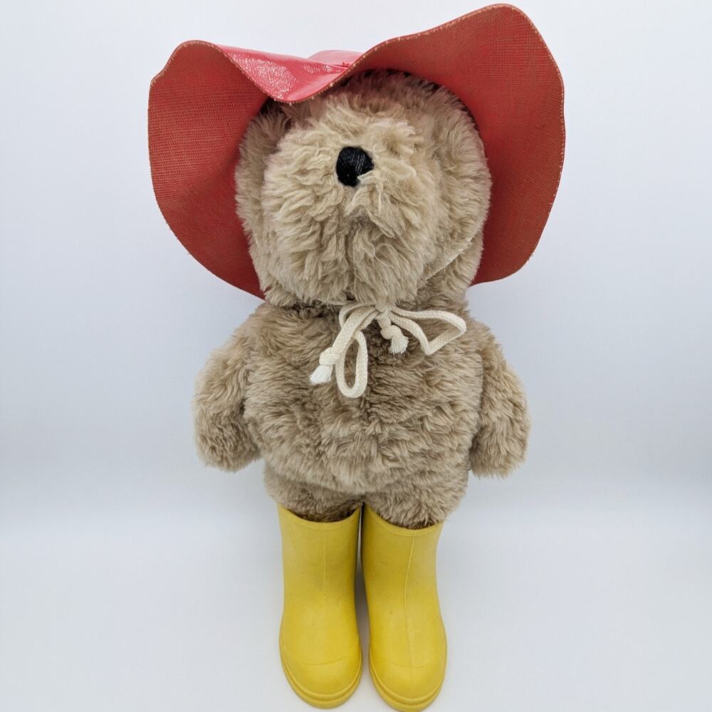 💜Vintage Eden Paddington Bear 15" Red Hat Yellow PB Boots